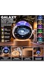 Galaxy Cam Küre Gece Lambası Usb Li Renk Değiştiren Ahşap Altlıklı Dekoratif Masa Lambası 6 Cm Şeffaf