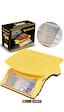 Assur Asr8077 Akülü Dijital Mutfak Terazisi 2 Gr 40 Kg Şarjlı Hassas Ölçüm Tartı Hassas Terazi Sarı