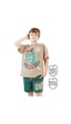 Summer Dino Erkek Çocuk T-shirt Şort Takım