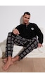 Buratti Regular Fit Bisiklet Yaka Kışlık Yumuşak Dokulu Polar Erkek Pijama Takımı 6096100 Siyah