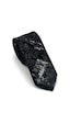 Gaffy Gri Desenli Siyah Dokuma Kumaş Mendilli Slim Fit Kravat // Sdk-2608-1 Siyah Gaffy Gri Desenli Siyah Dokuma Kumaş Mendilli Slim Fit Kravat // Sdk-2608-1 Siyah