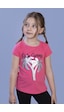Toontoy Kids Toontoy Kız Çocuk Pullu Palmiye Nakışlı Tişört Fuşya