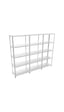 Raf Burada  5 Katlı 3'lü Galvaniz Çelik Raf - Depo, Arşiv, Kiler, Dosya, Market Rafı-43x75x200 cm- 0.70 mm