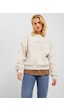 Jjxx Bisiklet Yaka Rahat Kesim Bej Kadın Sweatshirt 12250175 001