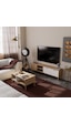 Mezza Set 1585-2074 Exxen 180 Cm Tv Ünitesi + Exxen Orta Sehpa - Sepet-Beyaz Rengi