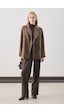 Manuka Kruvaze Ekose Blazer Ceket Kahverengi Aw25ckt00017-122 Kahverengi