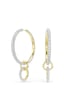 5738201 Swarovski Küpe Dextera:pe Hoop Whıte/gos Metalik
