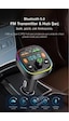 Bluetooth Araç Çakmaklık Fm Transmitter Işıklı Mp3 Çalar Type-c Hızlı Şarj Araç Şarj Cihazı