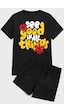 Uyguntarz Good Things Baskı Şort Takım Siyah