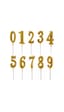 0 Gold Mum 13 Cm Büyük Boy Rakam Doğum Günü Pasta Süsleme Altın