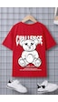 Uyguntarz Çocuk Challange Baskılı Pamuklu Tshirt Kırmızı Uyguntarz Çocuk Challange Baskılı Pamuklu Tshirt Kırmızı