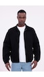 Freemen Erkek Basic Gabardin Kumaş Fermuarlı Oversize Mevsimlik Polo Yaka Ceket Siyah