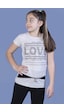 Toontoy Kids Toontoy Kız Çocuk T-shirt Love Varak Baskı Bej