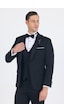 İmza Siyah Mono Yaka Tek Düğme Slim Fit Yelekli Ceremony Takım Elbise 1001250201 Siyah