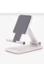 Ayarlanabilir Telefon Standı Katlanabilir Masaüstü Tutucu Kaymaz Silikon Tabanlı Metal Gövdeli Stand Beyaz