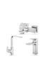 Eca Tiera Banyo + Tiera Eviye + Tiera Lavabo Bataryası Set 3'lü Krom