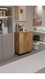 Miora Modern Çok Amaçlı Ayaklı Dolap 2 Kapaklı Raflı Mutfak Banyo Balkon Ayakkabılık Dolabı Atlantik Çam