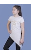 Toontoy Kids Toontoy Kız Çocuk T-shirt What Baskı Bej