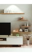 Yankı-BYEG 4lü 100 cm 80 cm 30 cm Safir Meşe Mdf Duvar Rafı Tv Ünitesi