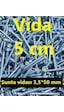 Vida 5 cm (250 adet) - ağaç - ahşap - sunta vidası 3.5x50 mm