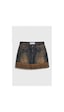 Kadın Koyu Kot 2w6-8 Straight Leopar Detaylı Tasarım Denim Etek Kadın Koyu Kot 2w6-8 Straight Leopar Detaylı Tasarım Denim Etek