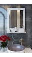 Makbulce Safir Raflı Dresuar Banyo Aynası 60 x 45 Beyaz