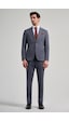 İmza Kendinden Desenli Bez Ayağı Mono Yaka Tam Astar Esnek 6 Drop Slim Fit Takım Elbise 1001250168 Lacivert