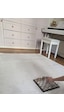 Elvey Home Bambu Krem Açık Gri Gerçek Bambu Kadife İnce Sık Dokuma Özel Ölçü Salon Koridor Oturma Odası Halısı Krem-a.gri