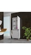 Tek Kapaklı Sepetli Banyo Dolabı Beyaz