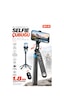 Blic Blt-41 1.8 Metre 360 Dönebilen Pan Tilt Bluetooth Selfie Çubuğu Tripod Kablosuz Kumandalı Al Siyah