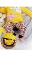 Denokids Leopar Kız Bebek Tayt-Pantolon Çok Renkli