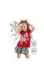 Balerin Zebra Kız Çocuk T-Shirt Şort Takım