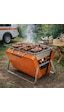 Katlanabilir Portatif Kamp Mangalı Taşınabilir Kömürlü Izgara Bavul Tipi Pratik Bbq Turuncu Katlanabilir Portatif Kamp Mangalı Taşınabilir Kömürlü Izgara Bavul Tipi Pratik Bbq Turuncu