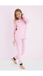 Siyah İnci Kız Çocuk Renkli Desenli Pamuklu Pijama Takım 24225704 Pembe