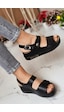 Neon Shoes Arini Günlük Çift Cırt Cırtlı Anatomik Ortopedik Taban Kadın Yürüyüş Sandalet 001