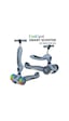 Smart Oturaklı Çocuk Scooter 3 Tekerlekli Işıklı Ledli Scooter Yükseklik Ayarlı 1-5 Yaş Mavi