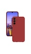 Samsung Uyumlu Galaxy A17 Kılıf Kamera Korumalı Silikon Rubber Arka Kapak Kırmızı