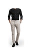 Deepsea Erkek Vizon Likralı Gofre Kumaş Beli Lastikli İpli Slim Fit Günlük Pantolon 2600650 Vizon