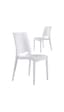 2 Adet Rattan Beyaz Sandalye / Balkon-bahçe-teras Beyaz