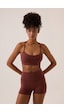 Los Ojos X Ece Bordo Spor Sütyeni Super Crop Top Bordo Bordo