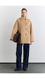 Manuka Yüksek Yaka Kruvaze Kaban Camel Aw25kbn00019-05 Camel