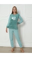 Wordex Fawn 3316 Peluş Welsoft Polar Kışlık Yumoş Kalpli Kadın Pijama Takımı Yeşil Wordex Fawn 3316 Peluş Welsoft Polar Kışlık Yumoş Kalpli Kadın Pijama Takımı Yeşil