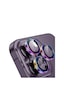 Buff Apple Uyumlu iPhone 14 Pro Max / 14 Pro Kamera Metal Lens Koruyucu Gökkuşağı