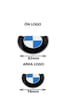 Bmw E46,e90 Kasa Kaput Ve Bagaj Logosu Ön Arka Takım Mavi Beyaz
