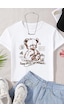 Uyguntarz Çocuk Oyuncak Ayı Baskılı Pamuklu Tshirt Beyaz Uyguntarz Çocuk Oyuncak Ayı Baskılı Pamuklu Tshirt Beyaz