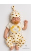 Babyden's Dedesinin Balı Yazılı 3 Lü Bebek Takımı Pamuklu Kısa Kollu Çıtçıtlı Body, Arı Desenli Pantolon,bere Seti Unisex Ekru