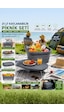 Porsima 07-1304 Katlanır Piknik Sepeti Masalı 21 L Antrasit