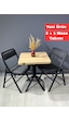 Mercan Safir 2 Kişilik Kare Mutfak Yemek Masası Takımı 2+1 Keten Gri 60 Cm Safir Gri 2'li