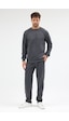 Mmetalic Antrasit Relaxed Fit Bisiklet Yaka Sweatshirt Düz Paça Erkek Eşofman Takımı Mtlce3847