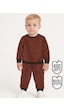 Denokids Hayvanlar Erkek Bebek Eşofman Takım - Kahverengi